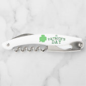 St. Patrick Day Text and Clover Kellnermesser (Rückseite)