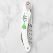 St. Patrick Day Text and Clover Kellnermesser (Rückseite)