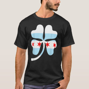 St Patrick Day Vintag Chicago Kleeblatt Flag I T-Shirt