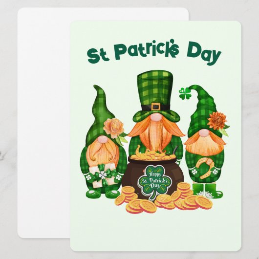 ST PATRICK DESIGN FEIERTAGSKARTE (Vorne/Hinten)