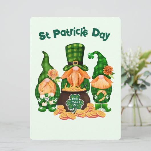 ST PATRICK DESIGN FEIERTAGSKARTE (Stehend Vorderseite)