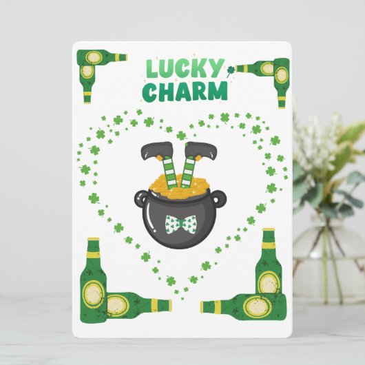 ST PATRICK DESIGN FEIERTAGSKARTE (Stehend Vorderseite)