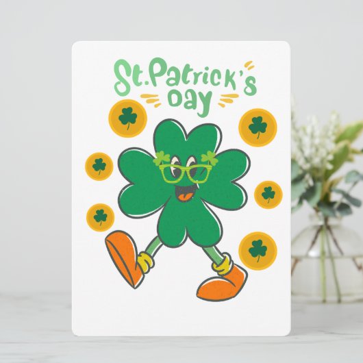 ST PATRICK DESIGN FEIERTAGSKARTE (Stehend Vorderseite)