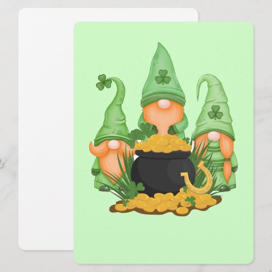ST PATRICK DESIGN FEIERTAGSKARTE (Vorne/Hinten)