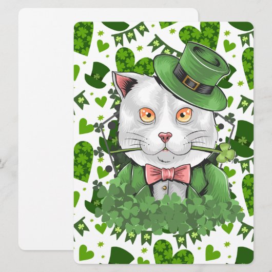 ST PATRICK DESIGN FEIERTAGSKARTE (Vorne/Hinten)