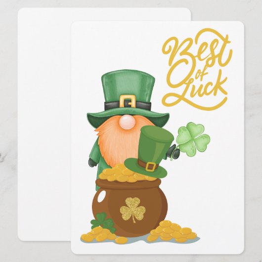 ST PATRICK DESIGN FEIERTAGSKARTE (Vorne/Hinten)