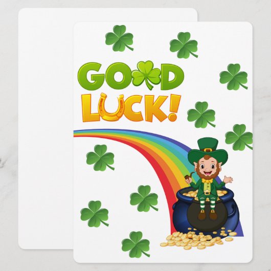 ST PATRICK DESIGN FEIERTAGSKARTE (Vorne/Hinten)