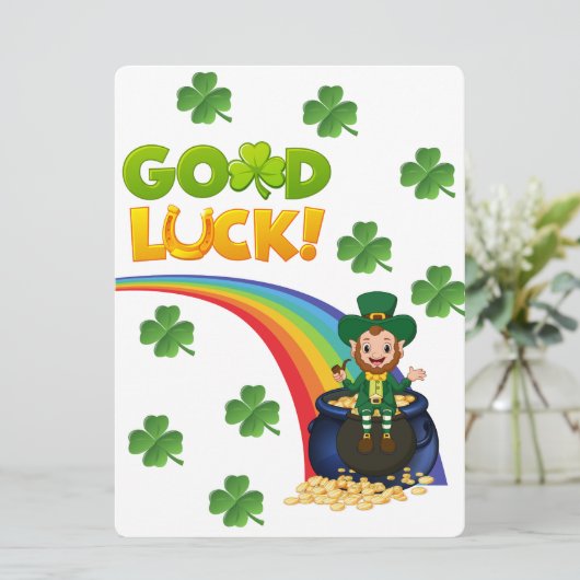 ST PATRICK DESIGN FEIERTAGSKARTE (Stehend Vorderseite)