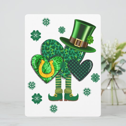 ST PATRICK DESIGN FEIERTAGSKARTE (Stehend Vorderseite)