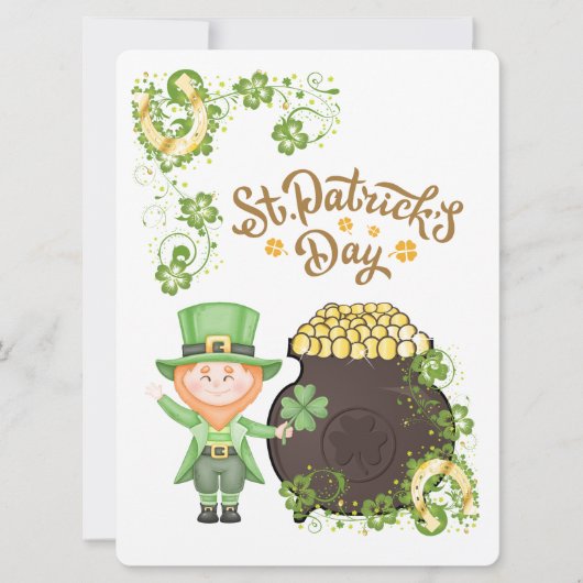 ST PATRICK DESIGN FEIERTAGSKARTE (Vorderseite)