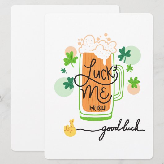 ST PATRICK DESIGN FEIERTAGSKARTE (Vorne/Hinten)