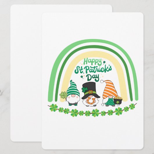 ST PATRICK DESIGN FEIERTAGSKARTE (Vorne/Hinten)