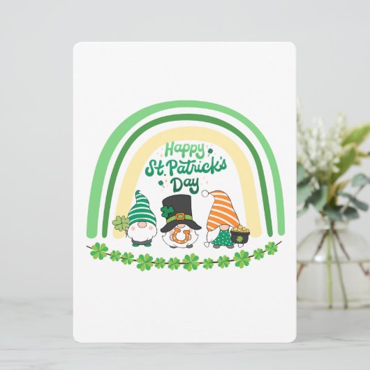 ST PATRICK DESIGN FEIERTAGSKARTE (Stehend Vorderseite)