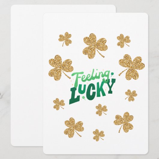 ST PATRICK DESIGN FEIERTAGSKARTE (Vorne/Hinten)
