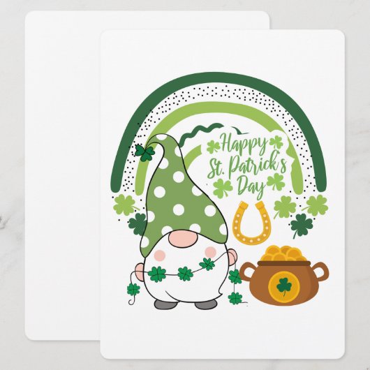 ST PATRICK DESIGN FEIERTAGSKARTE (Vorne/Hinten)