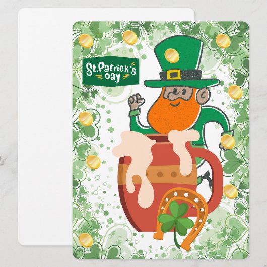 ST PATRICK DESIGN FEIERTAGSKARTE (Vorne/Hinten)
