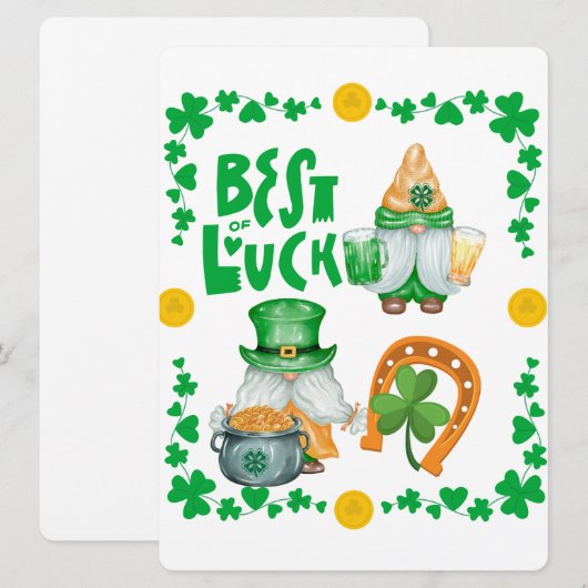 ST PATRICK DESIGN FEIERTAGSKARTE (Vorne/Hinten)