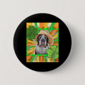 St. Patrick Dog Sticker Button (Vorderseite)