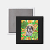 St. Patrick Dog Sticker Magnet (Vorderseite/Rückseite)
