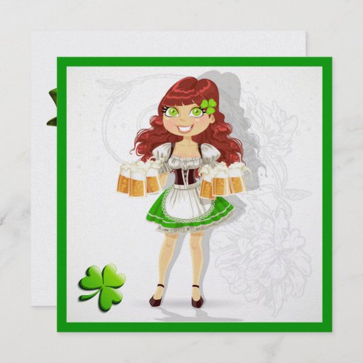 St. Patrick Einladung (Vorne/Hinten)