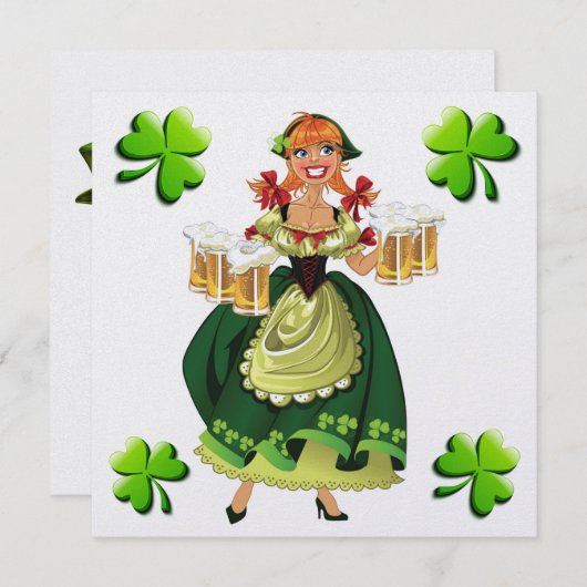 St. Patrick Einladung (Vorne/Hinten)