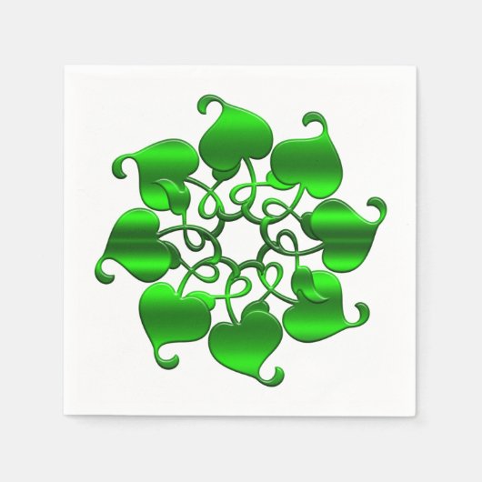 St Patrick Element. Green mandala. Serviette (Vorderseite)