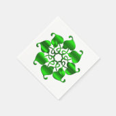 St Patrick Element. Green mandala. Serviette (Ecke)