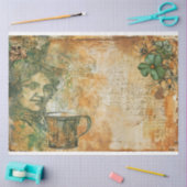 St Patrick Emerald Delight Coffee Ephemera Seidenpapier (Basteln)