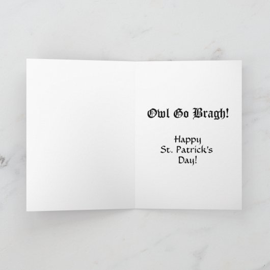 St Patrick Eule Karte (Innenseite)