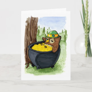 St Patrick Eule Karte