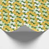 St. Patrick-Fest Muster, grüne Bogen-Klee Geschenkpapier (Ecke)