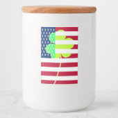 St Patrick Flag Irish Kleeblatt American Flag Flag Lebensmitteletikett (Vorderseite)