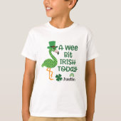 St Patrick Flamingo Leprechaun Hat A weet bit Iris T-Shirt (Vorderseite)