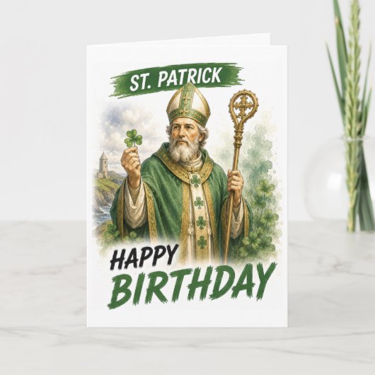 St. Patrick Geburtstagskarte Karte (Vorderseite)