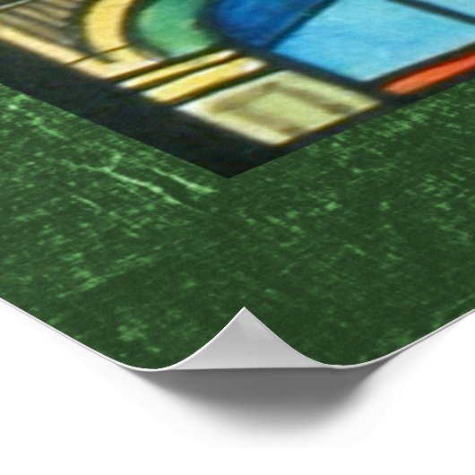 St. Patrick gestains Glasreproduction Poster (Ecke)