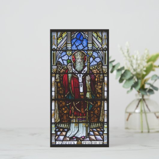 St. Patrick Glasplatte Flachglas Grußkarte (Stehend Vorderseite)