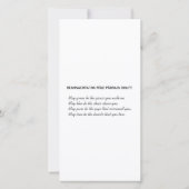 St. Patrick Glasplatte Flachglas Grußkarte (Rückseite)