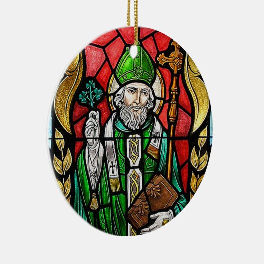 St. Patrick, Glass-Image, irisches Ornament (Rechts)
