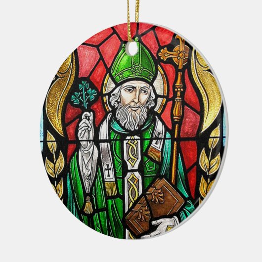 St. Patrick, Glass-Image, irisches Ornament (Links)