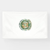 St. Patrick Glücklicher Irischer Katze Süße Katze  Banner (Horizontal)