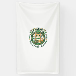 St. Patrick Glücklicher Irischer Katze Süße Katze Banner