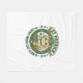 St. Patrick Glücklicher Irischer Katze Süße Katze Fleecedecke (Vorderseite (Horizontal))