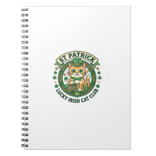 St. Patrick Glücklicher Irischer Katze Süße Katze  Notizblock