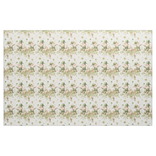 St Patrick Gnome Irish Coffee Pattern Stoff (Fat Quarter (45,7 x 55,9 cm))