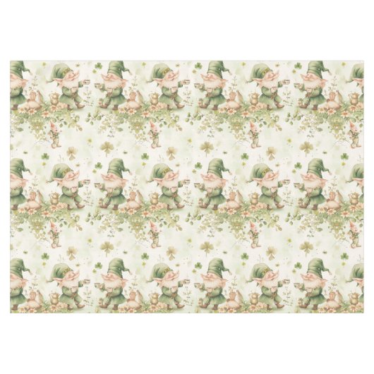 St Patrick Gnome Irish Coffee Pattern Tischdecke (Vorderseite (Horizontal))