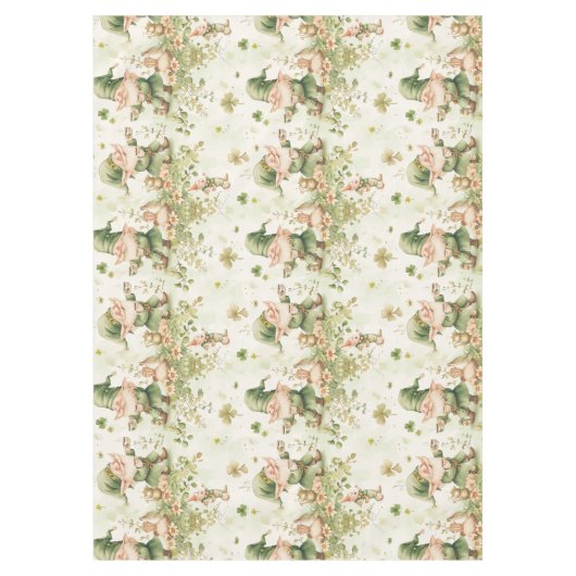 St Patrick Gnome Irish Coffee Pattern Tischdecke (Vorderseite)