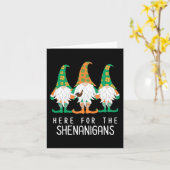 St Patrick Gnome Irish Day Shenanigan Leprechaun S Karte (Gelbe Blume)