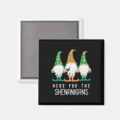 St Patrick Gnome Irish Day Shenanigan Leprechaun S Magnet (Vorderseite/Rückseite)