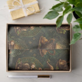 St Patrick Gnome Magic Cauldron Dark Wood Seidenpapier (Geschenk)