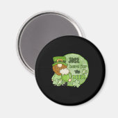 St. Patrick Green Gnome Just Here For The Beer Magnet (Vorderseite/Rückseite)